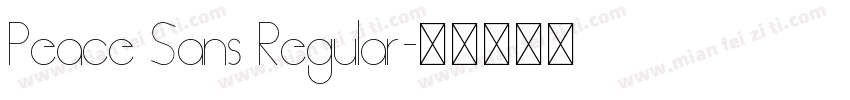 Peace Sans Regular字体转换